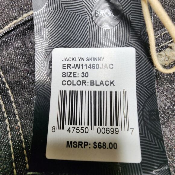 Ergo Wise & Ruthless Jacklyn Skinny Distressed Jeans Black Size 30‎ - Picture 11 of 12